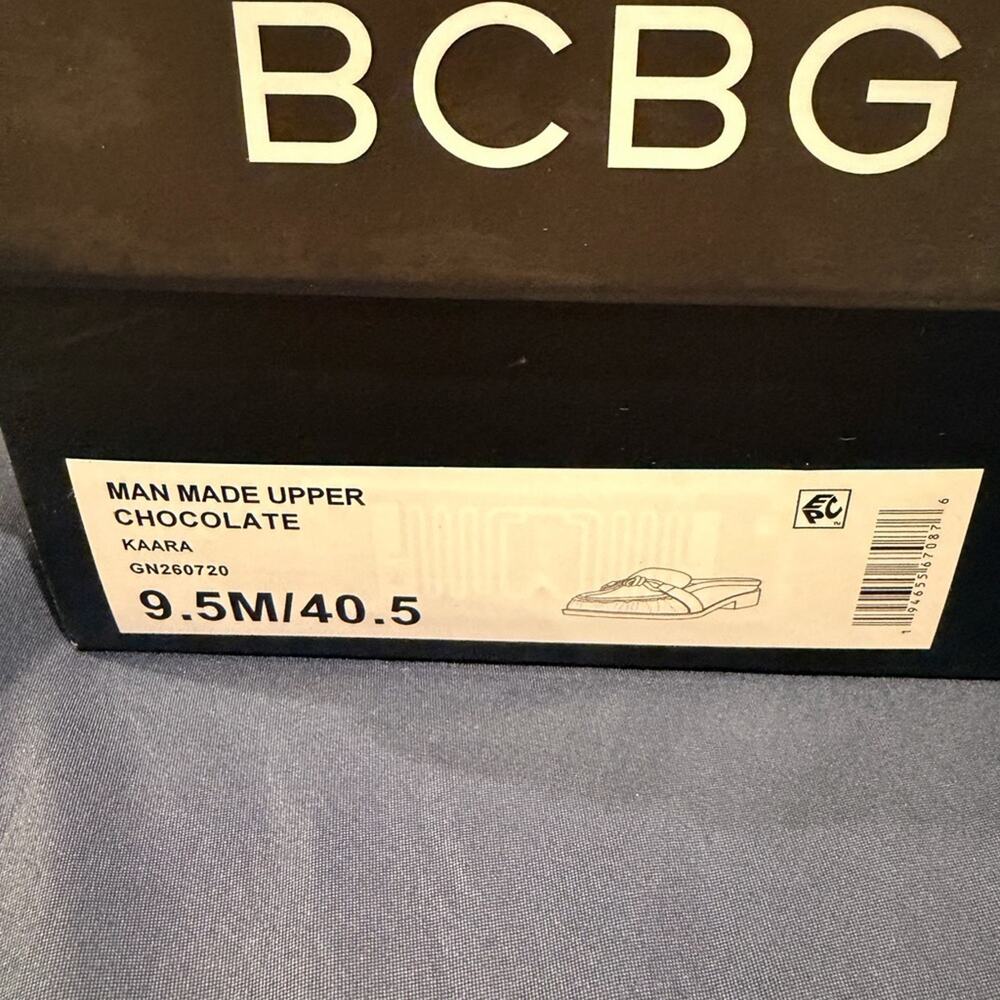 BCBGeneration Womens Size 9.5M Kaara Chocolate Brown Mule Loafers Academia NEW - Picture 7 of 7